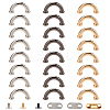24 Sets 3 Colors Aluminum Alloy Bag Hanger D Buckles FIND-WR0003-74-1