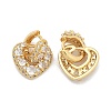 Rack Plating Heart Brass Micro Pave Clear Cubic Zirconia Hoop Earring for Women EJEW-C125-01G-4
