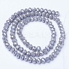 Electroplate Glass Beads Strands X-EGLA-A034-P8mm-B17-2