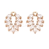Brass Micro Pave Clear Cubic Zirconia Pendants KK-T060-33G-RS-1