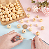 60Pcs 3 Styles Natural Wood European Beads WOOD-OC0003-59-3