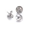 201 Stainless Steel Cup Pearl Peg Bails Pin Pendants STAS-O107-16P-3