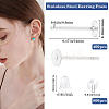 1600Pcs 2 Styles  304 Stainless Steel Flat Round Blank Peg Stud Earring Findings FIND-BBC0003-53B-2