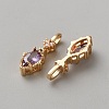 Brass Micro Pave Cubic Zirconia Pendants KK-WH0095-09E-2