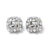 304 Stainless Steel knit Stud Earrings EJEW-B108-08P-4
