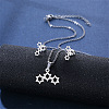 304 Stainless Steel Pendant Necklace & Stud Earring FS-WGC30A7-03-1