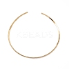 PVD Vacuum Plating 304 Stainless Steel Textured Wire Necklace Making STAS-B036-04G-2