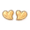 Heart 304 Stainless Steel Micro Pave Clear Cubic Zirconia Stud Earrings EJEW-V016-01G-01-4