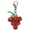 Grape Natural Carnelian Pendant Decoration HJEW-TA00293-02-1