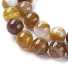 Natural Striped Agate/Banded Agate Beads Strands G-G582-6mm-51-3