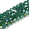 Transparent Electroplate Glass Beads Strands EGLA-A039-T6mm-B10-1