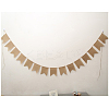 Birthday Party Jute Burlap Flags Banner AJEW-WH0023-09-2