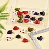 24Pcs 5 Colors Handmade Millefiori Glass Beads LAMP-FS0001-36-10