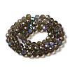 Electroplate Transparent Glass Beads Strands EGLA-A035-T8mm-L16-2