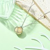 Tarnish Resistant 304 Stainless Steel Cable Chains Macrame Pouch Empty Stone Holder for Pendant Necklaces Making NJEW-TA00086-01-6