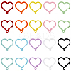 20Pcs 10 Colors Baking Paint Alloy Key Snap Hook Clasps for Keychains FIND-SC0017-48-1