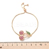 Cherry Brass Micro Pave Cubic Zirconia Link Slider Bracelets KK-R217-54G-5