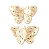 Brass with Cubic Zirconia Pendants KK-K333-46G-1