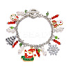 Christmas Alloy Enamel Charm Bracelets PO3722-2-1