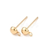 Brass Stud Earring Findings KK-G604-01G-01-1