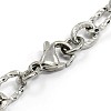 Fashionable 304 Stainless Steel Composite Figaro Cable Chains Bracelets STAS-A028-B095-3