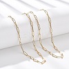 3.5MM 304 Stainless Steel Paperclip Chain Necklaces NJEW-T016-07G-1