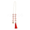 Porcelain Pendant Decoration LS-HJEW-WH0042-10-1