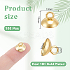 100Pcs 304 Stainless Steel Bead Cap Pendant Bails STAS-UN0063-19-3