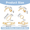 10Pcs 2 Styles Brass Fold Over Clasps KK-HS0001-31-2