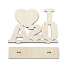 Natural Wood Desktop Ornament DJEW-C007-01-3