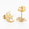 304 Stainless Steel Stud Earrings EJEW-H350-27G-2