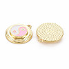 Rack Plating Light Gold Alloy Enamel Pendants ENAM-Q444-012A-RS-2