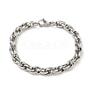 Non-Tarnish 201 Stainless Steel Rope Chain Bracelets STAS-Z056-16P-1