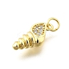 Brass Micro Pave Cubic Zirconia Pendants KK-F896-04G-2