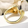 Brass Micro Pave Clear Cubic Zirconia Cuff Rings RJEW-U035-04GP-3