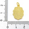 Brass Pendants with Shell and Jump Ring KK-D534-03G-02-3