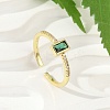 Brass Micro Pave Cubic Zirconia Cuff Rings RJEW-S400-16B-G-1
