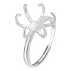 Rhodium Plated Sterling Silver Adjustable Ring Components STER-BC0002-32-1