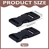4Pcs Plastic Adjustable Quick Contoured Side Release Buckles PURS-LP0001-10-2