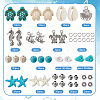 DIY Ocean Theme Synthetic Turquoise & Alloy Jewelry Making Findings Beads Kits DIY-SC0027-40-2