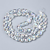 Electroplate Glass Beads Strands X-EGLA-N008-005-A01-2