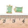 Brass Crushed Ice Cut Cubic Zirconia Pendants KK-D024-25C-G-3