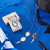 2Pcs 2 Styles Wing Alloy Pendant Decorations with Oval Tray HJEW-GA00049-02-4