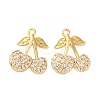 Brass Micro Pave Cubic Zirconia Pendants KK-F895-18A-G-1