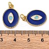 Brass Enamel Pendants KK-K339-08G-01-2