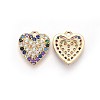 Brass Micro Pave Cubic Zirconia Pendants KK-I648-08B-2