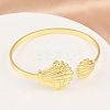 Marine Organism Brass Cuff Bangles for Women BJEW-D368-03H-G-2