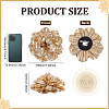 2Pcs Satin Brooches JEWB-FG0001-48A-2