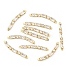SHEGRACE Brass Pave Clear Cubic Zirconia Connector Charms XGRQ3P965-641G-1