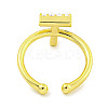 Rack Plating Brass Open Cuff Rings for Women RJEW-F162-01G-T-3